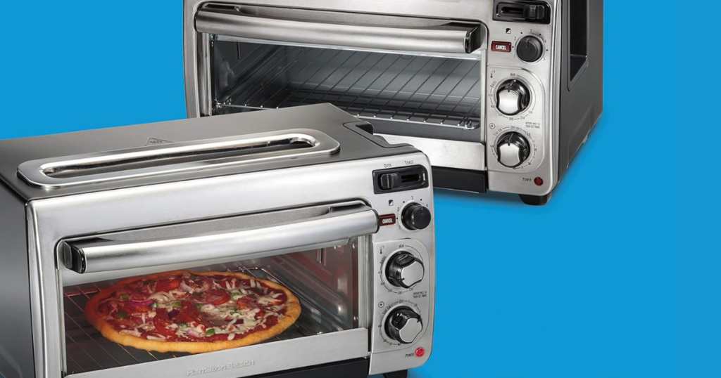 Hamilton Beach 2-in-1 Countertop Toaster Oven Long Slot 2 Slice Toaster: